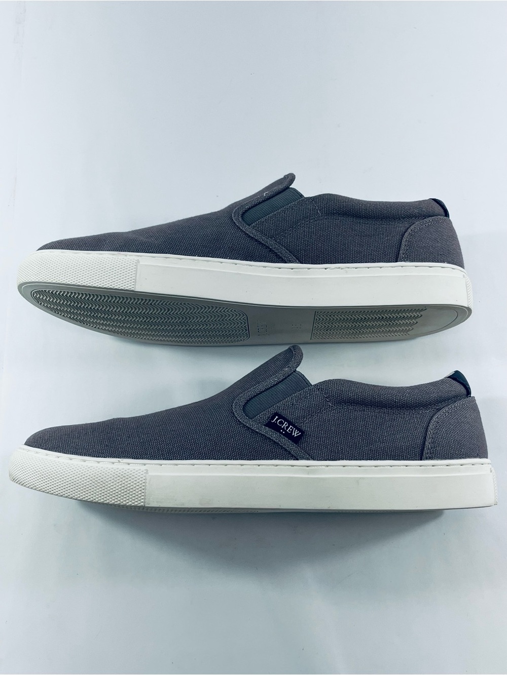 J. Crew Charcoal Gray Canvas Slip-On Women’s Size:9H Comfort Sneakers